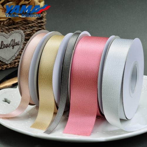 Silver purl satin ribbon
