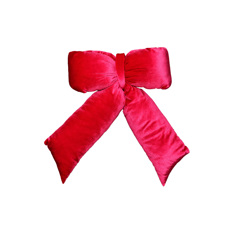 Yama Weihnachtsbaumspitze, Ornament, roter Samt, große Schleifen